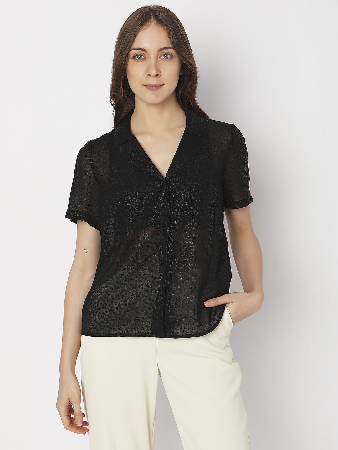 Black Animal Print Shirt