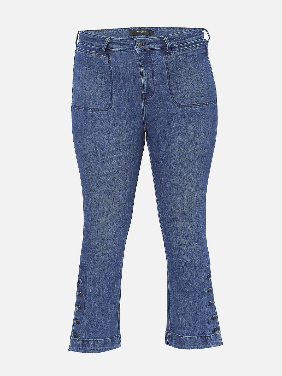 Curve Blue High Rise Bootcut Jeans