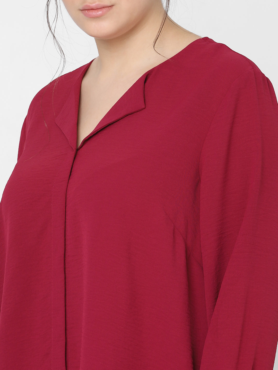 Beet Red Full Sleeves Top