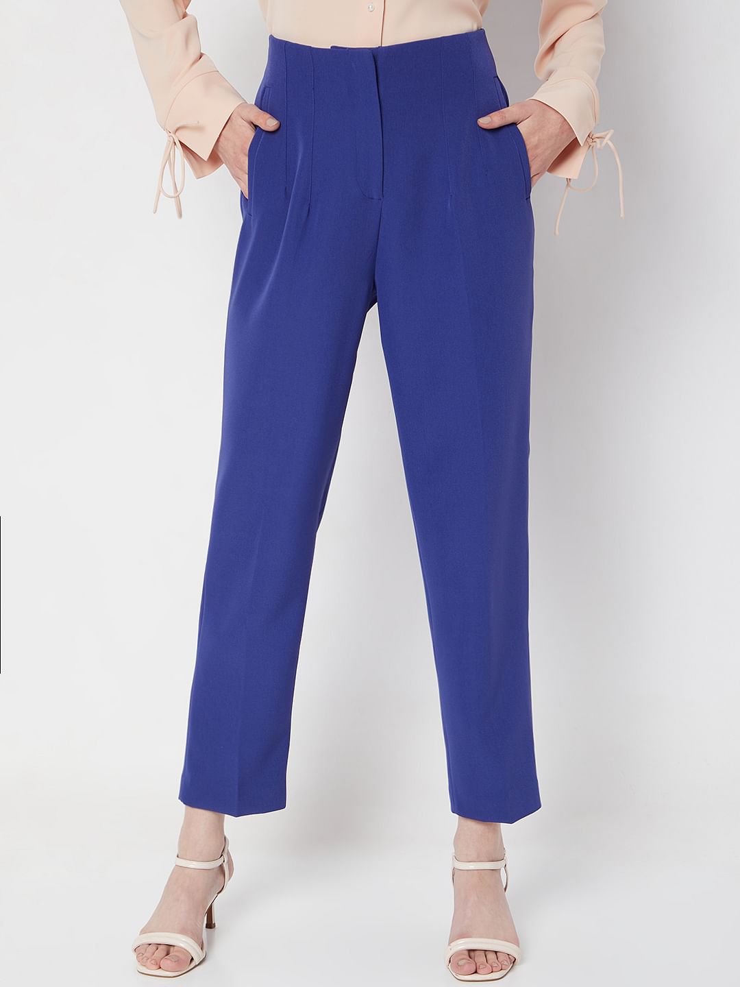 Dark Blue High Rise Pants