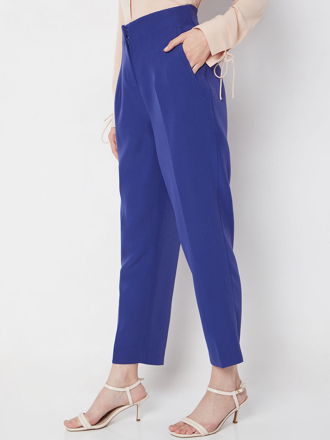 Dark Blue High Rise Pants