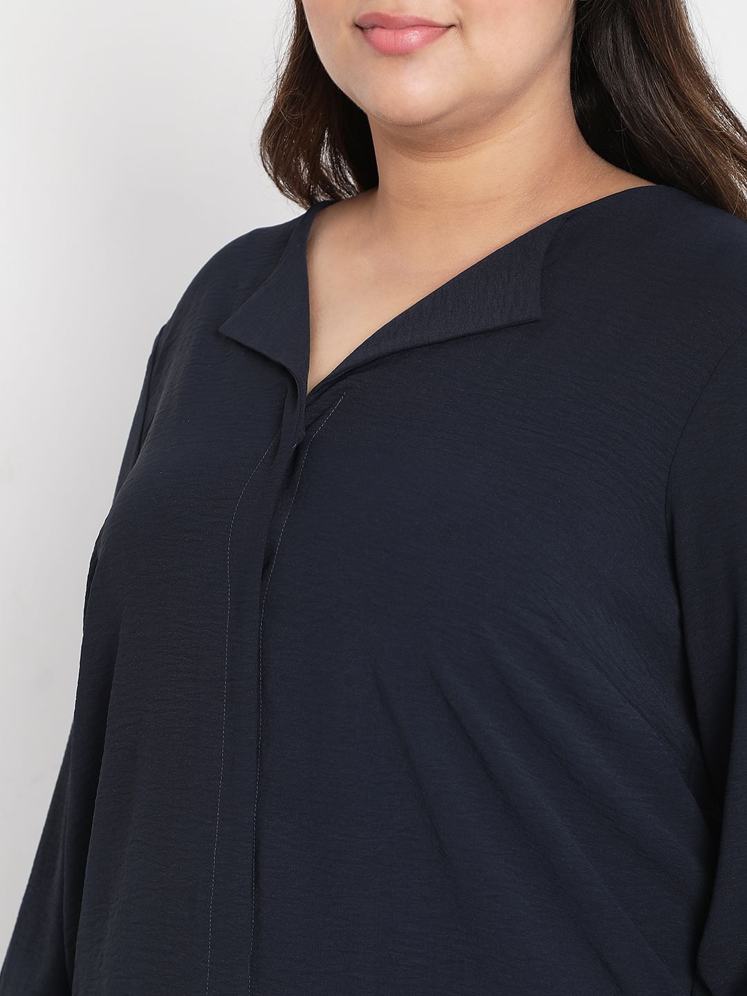 Curve Navy Blue Top