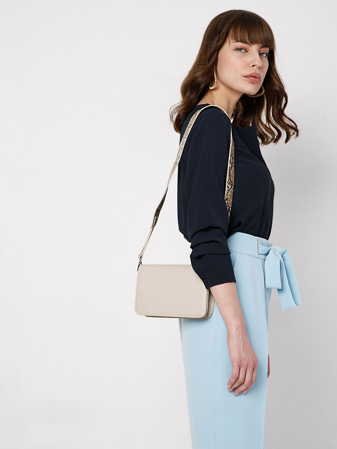 Navy Blue Textured Shirt