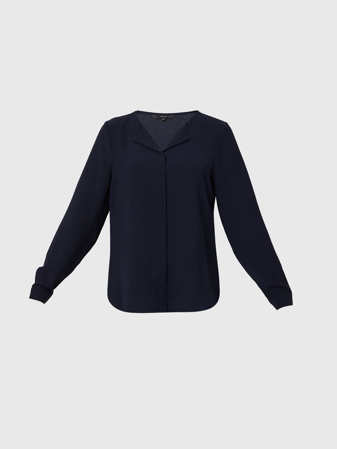 Navy Blue Textured Shirt
