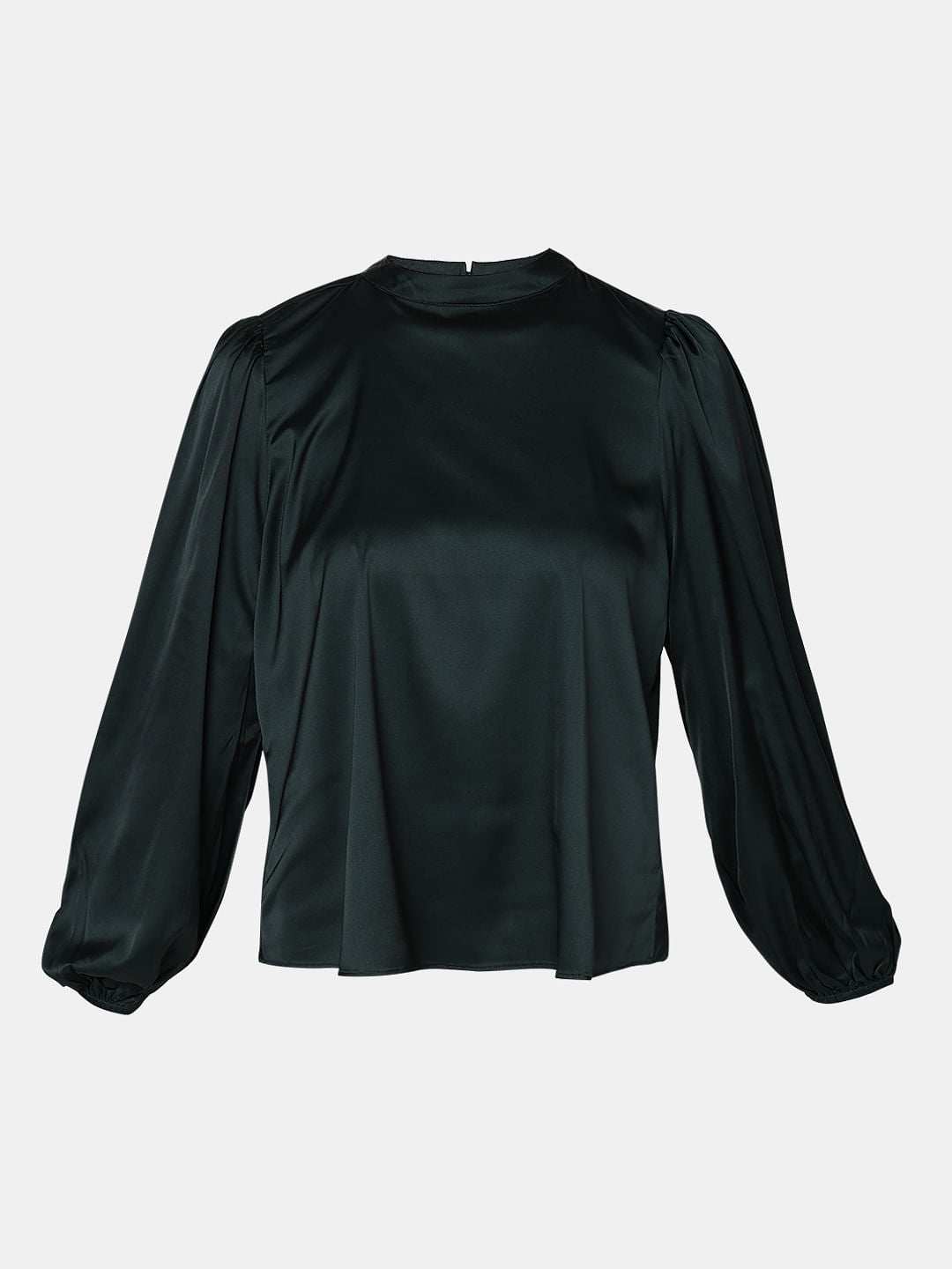 Dark Green High Neck Top