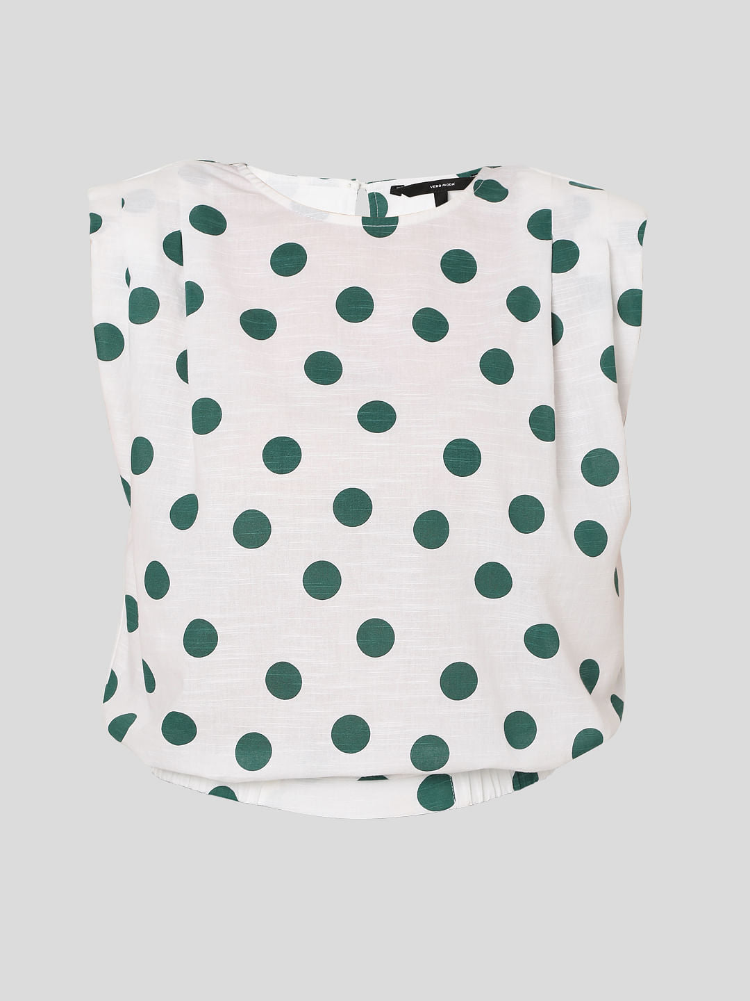White Polka Dot Top