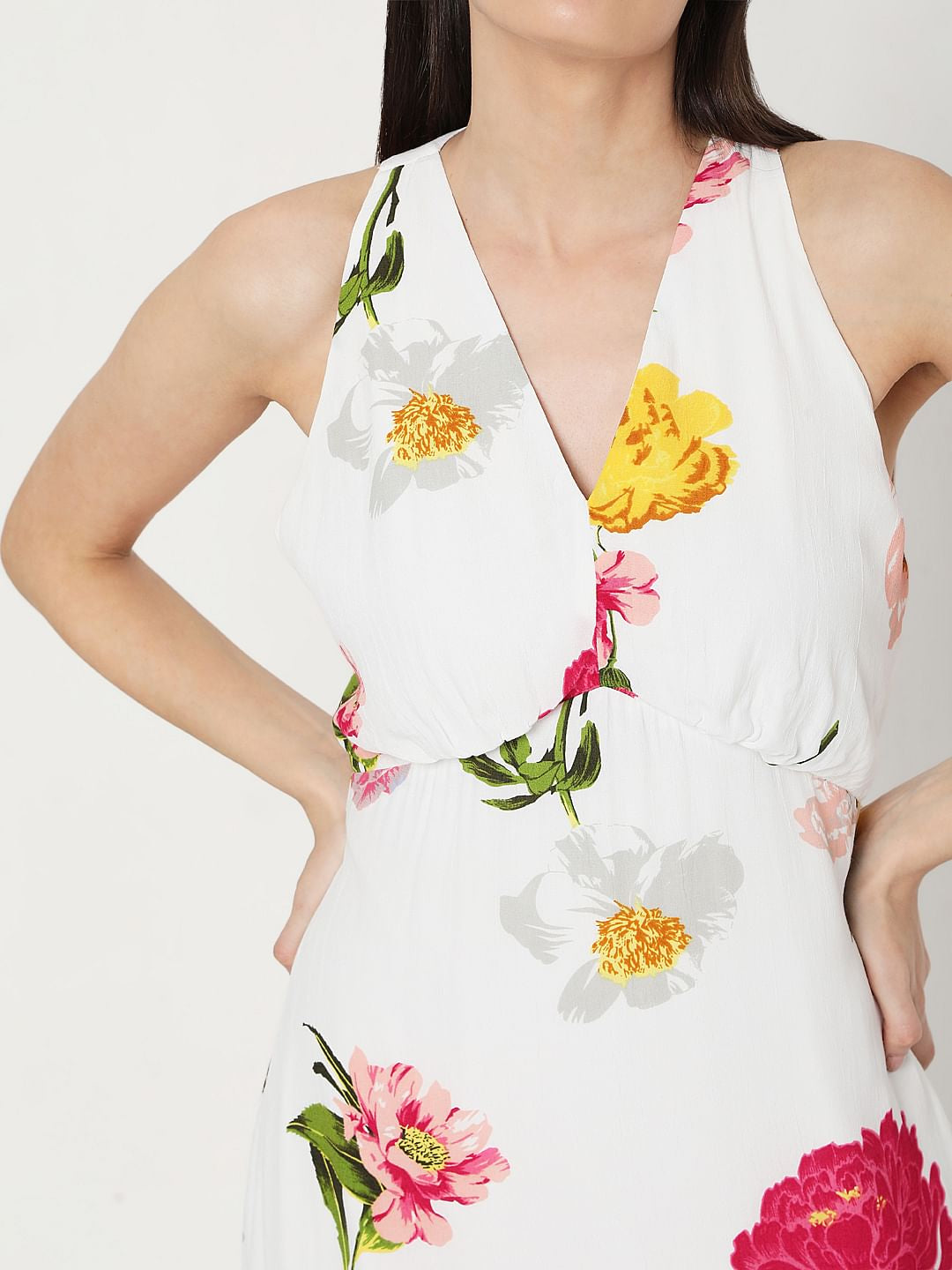 White Floral Maxi Dress