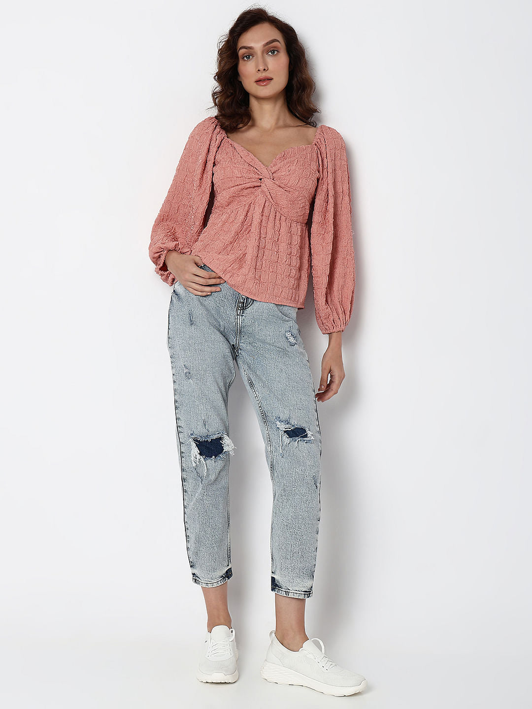 Pink Textured Top