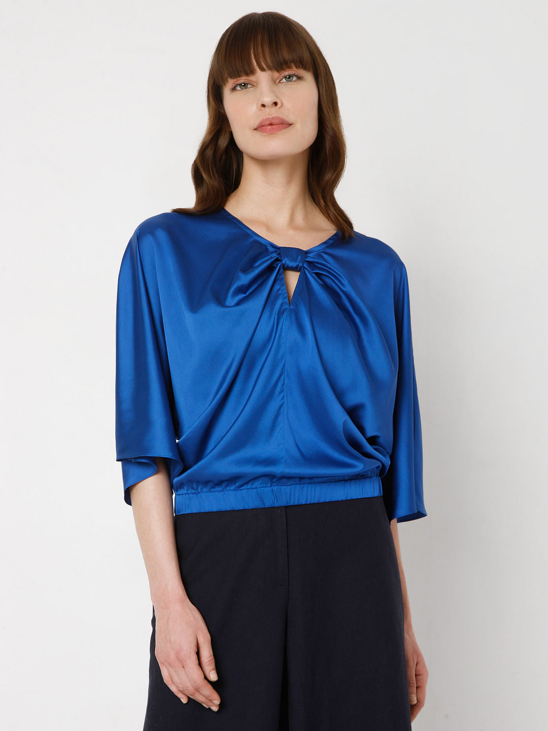 Blue Plain Coloured Top