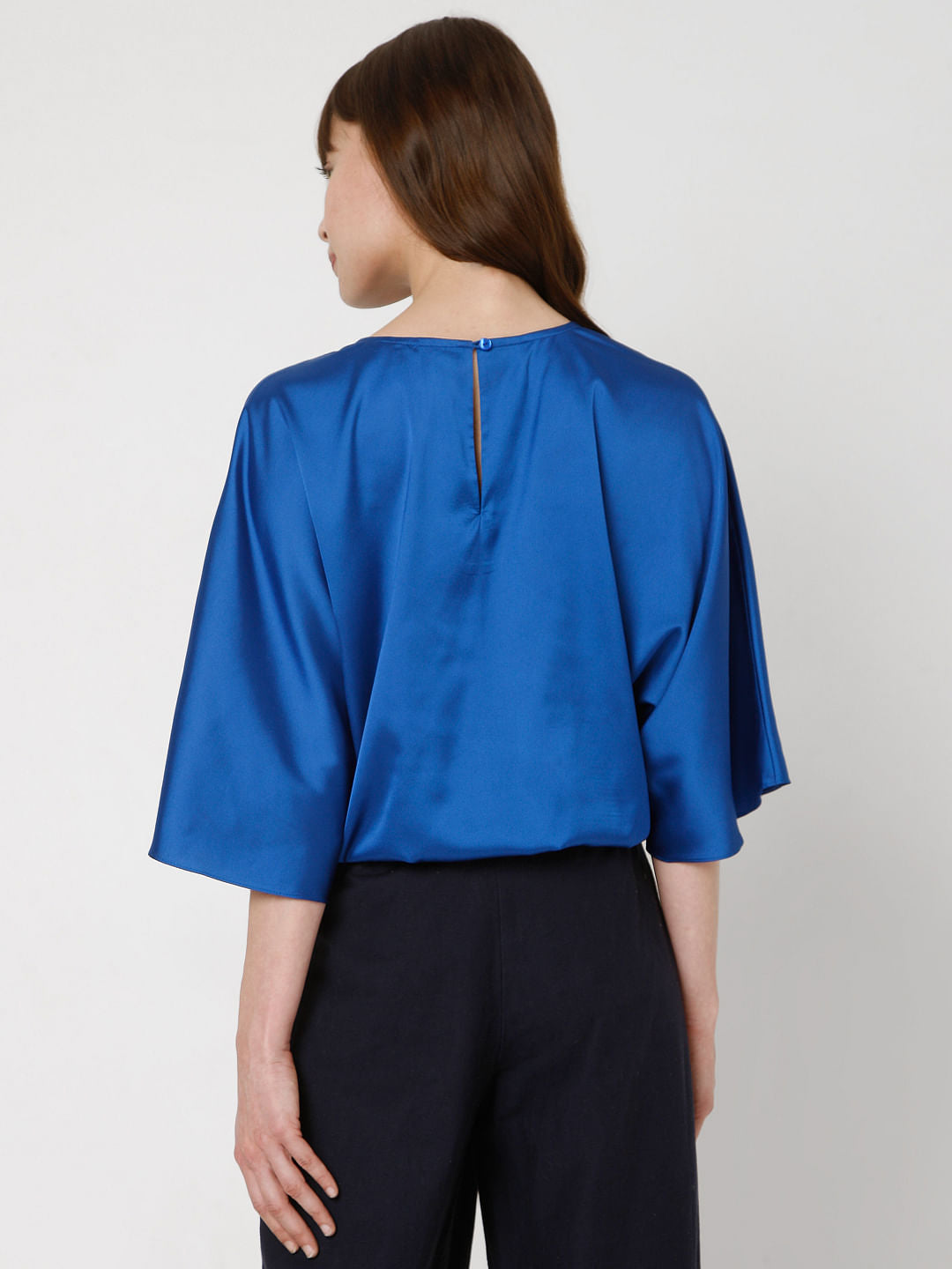 Blue Plain Coloured Top