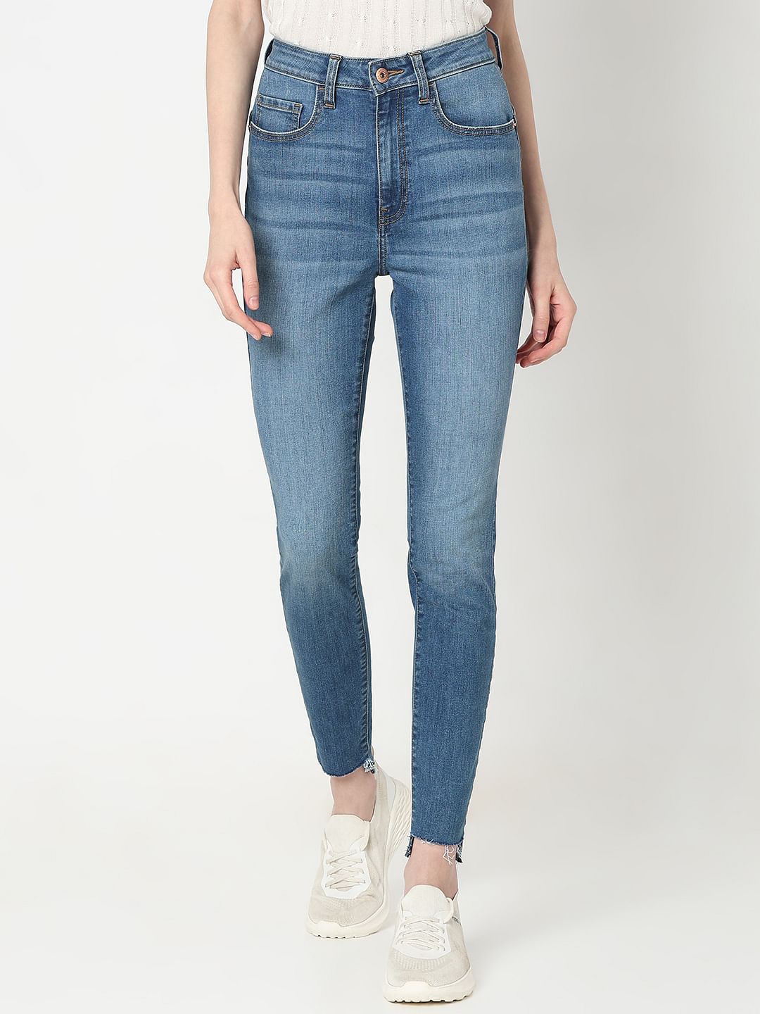 Blue High Rise Wendy Skinny Fit Jeans