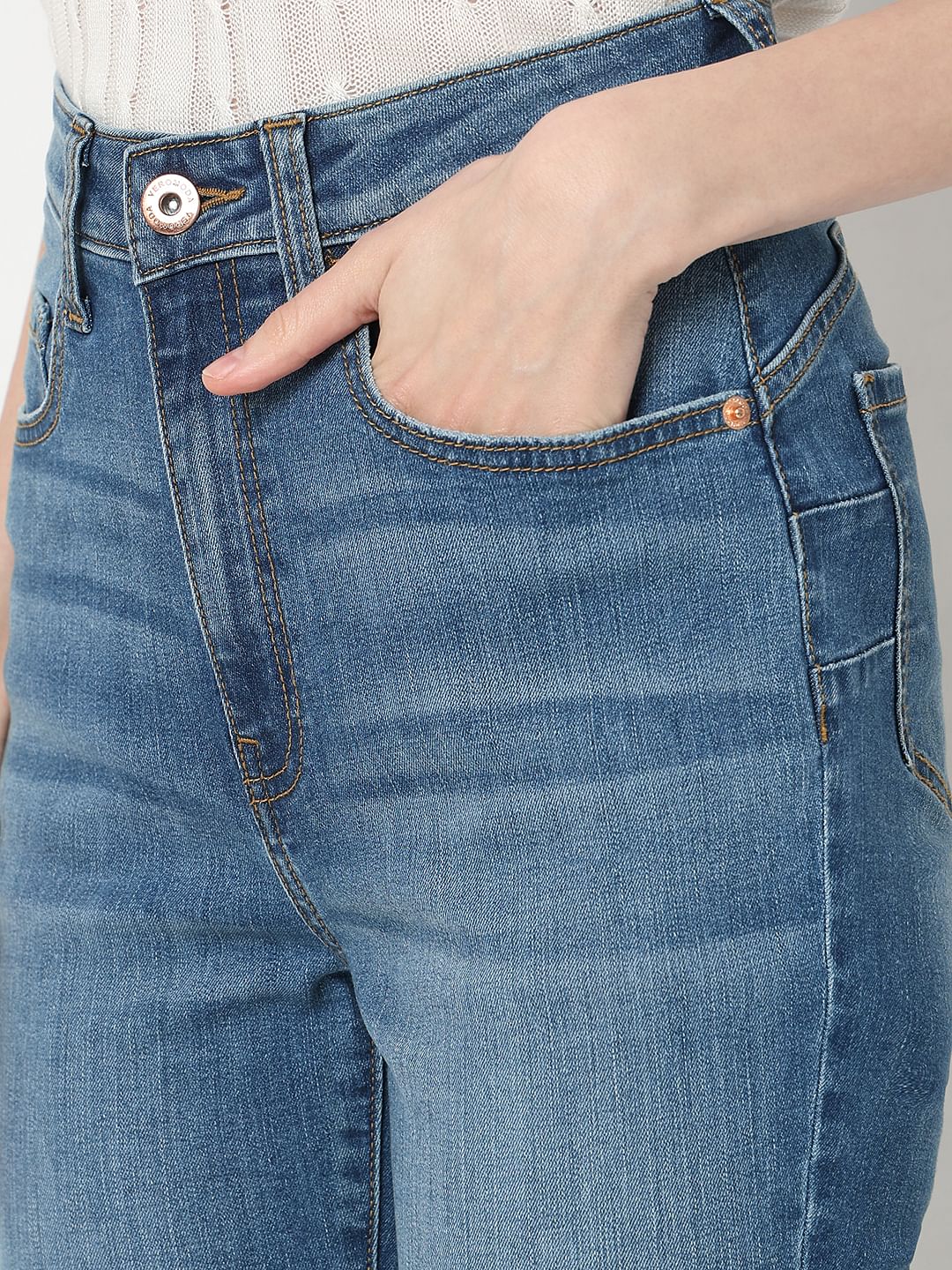 Blue High Rise Wendy Skinny Fit Jeans