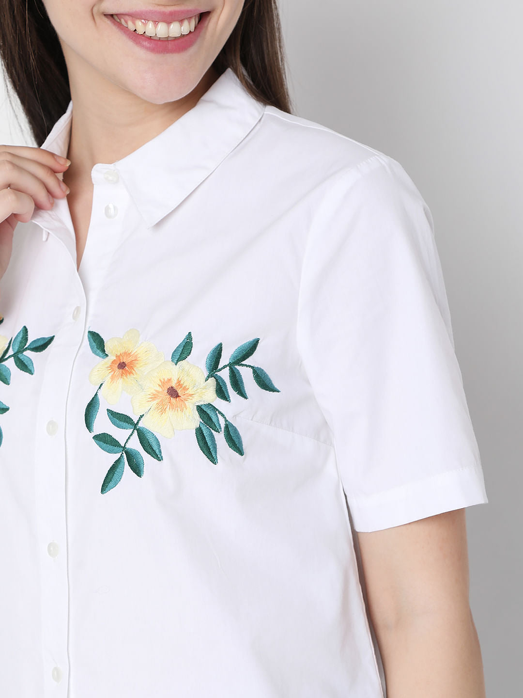 White Embroidered Shirt