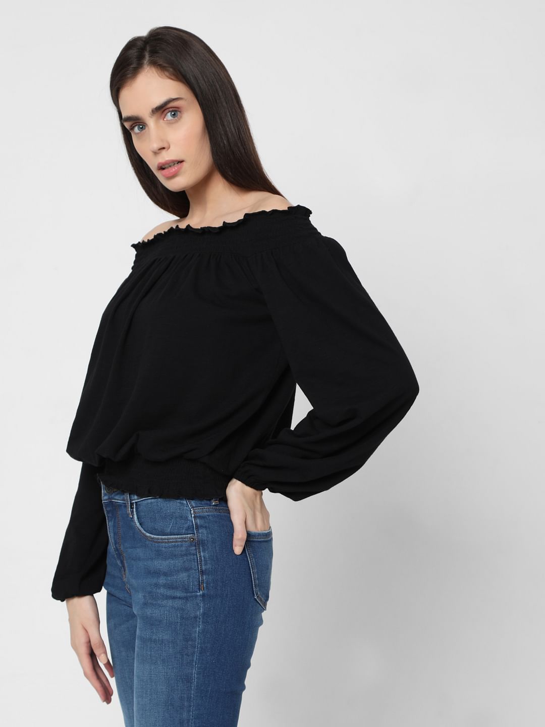Black Off Shoulder Top