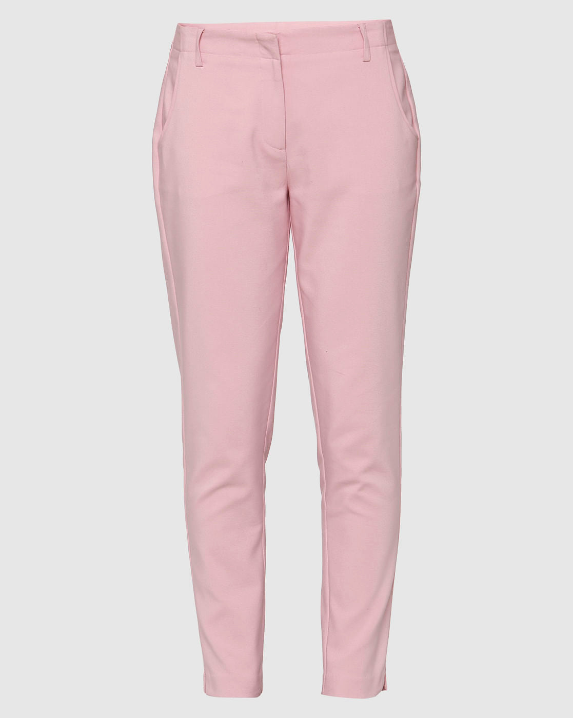 Pink Mid Rise Pants