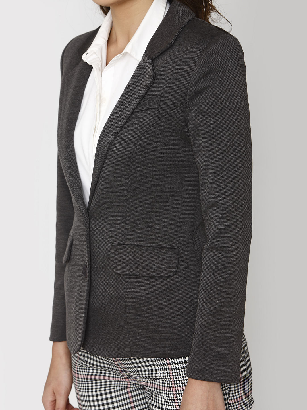 Grey Slim Fit Blazer