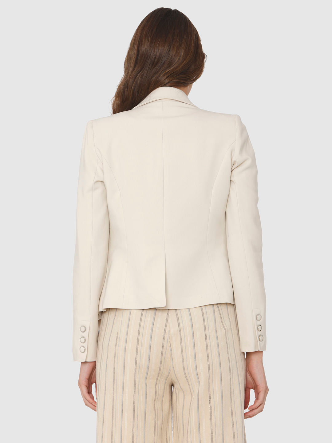 Beige Formal Blazer