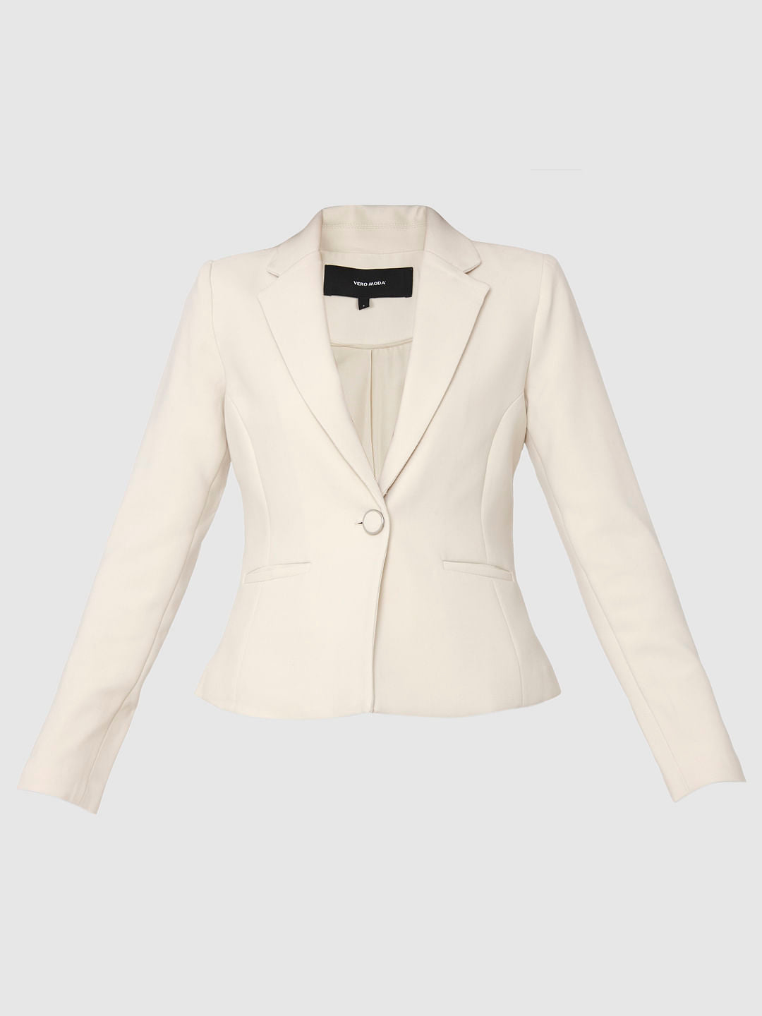 Beige Formal Blazer