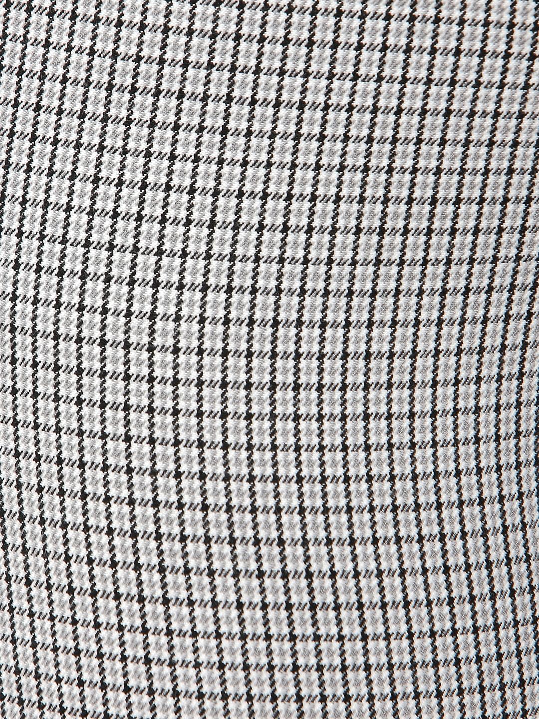 Grey Mid Rise Checks Ankle Length Slim Fit Pants