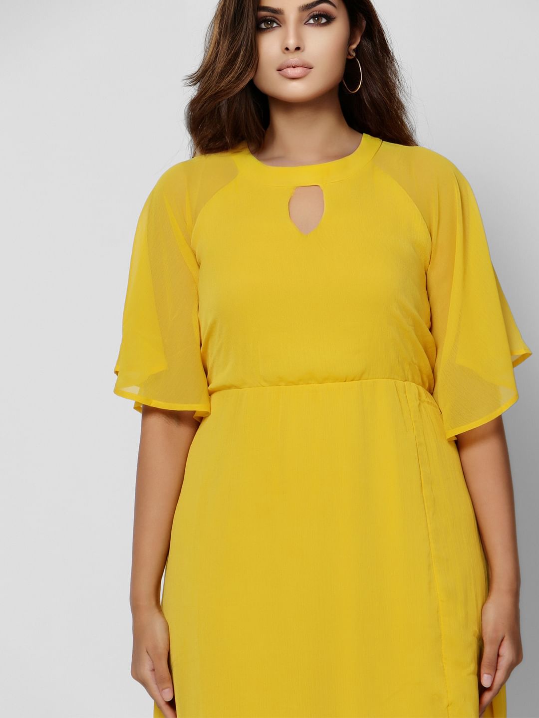 Curve Yellow Maxi Dress