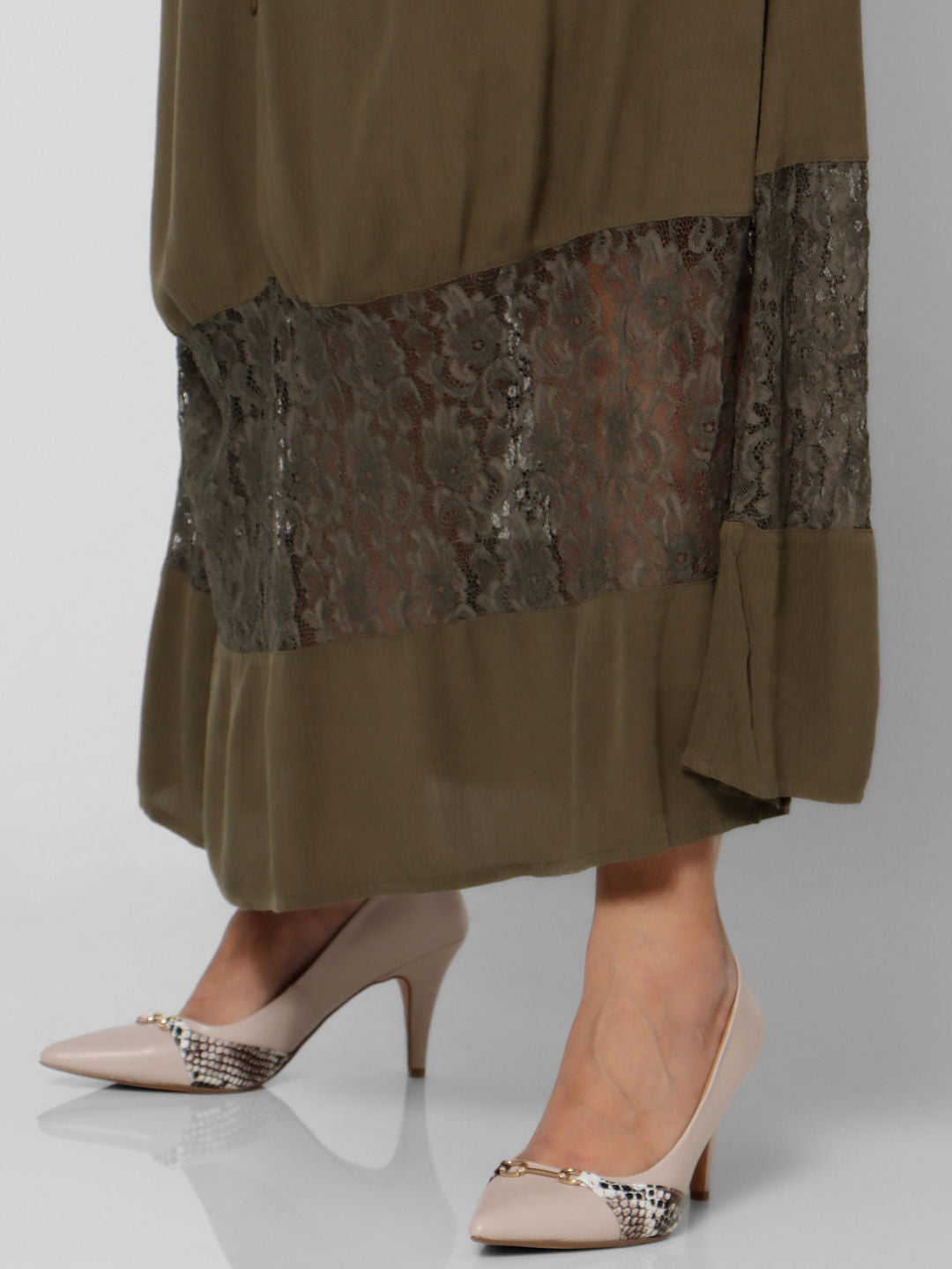 Curve Green Lace Maxi Dress