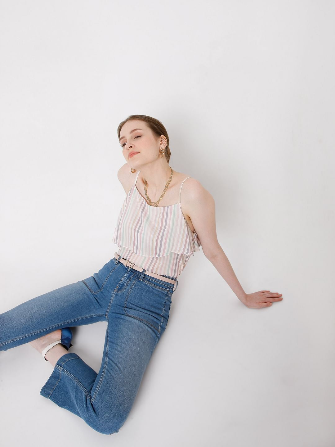 Multi-Coloured Striped Top