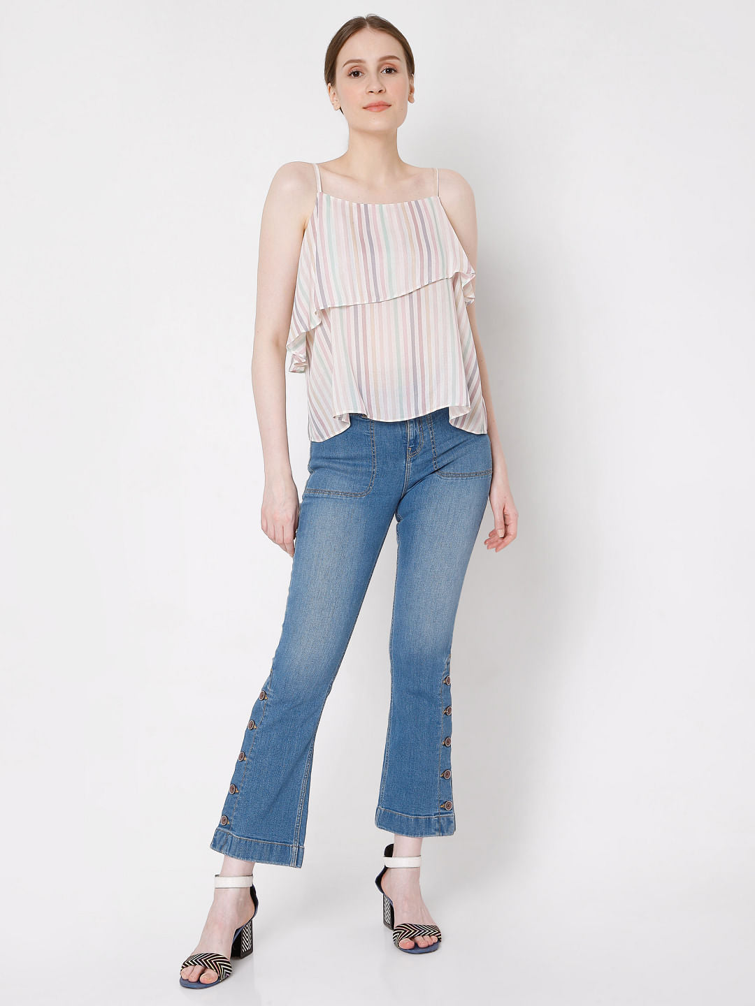 Multi-Coloured Striped Top