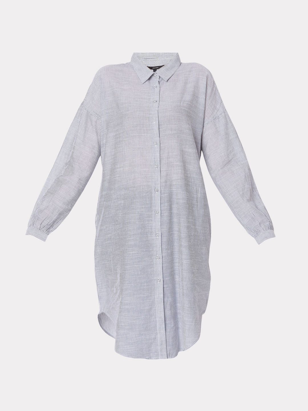 Blue Striped Long Tunic Shirt