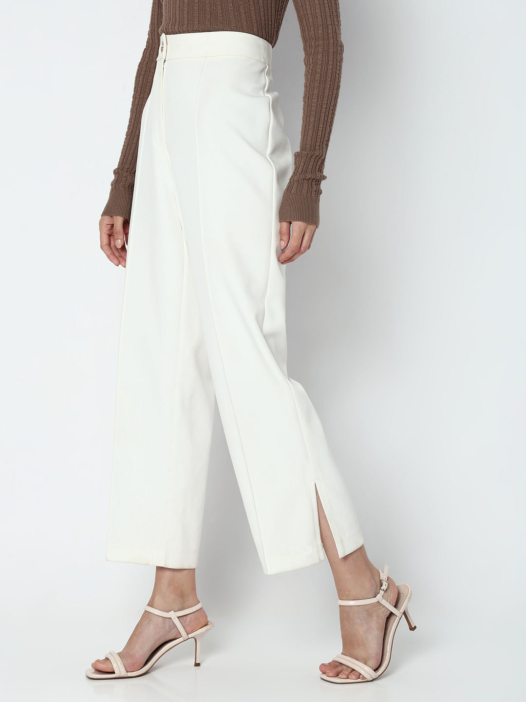 White High Rise Pants