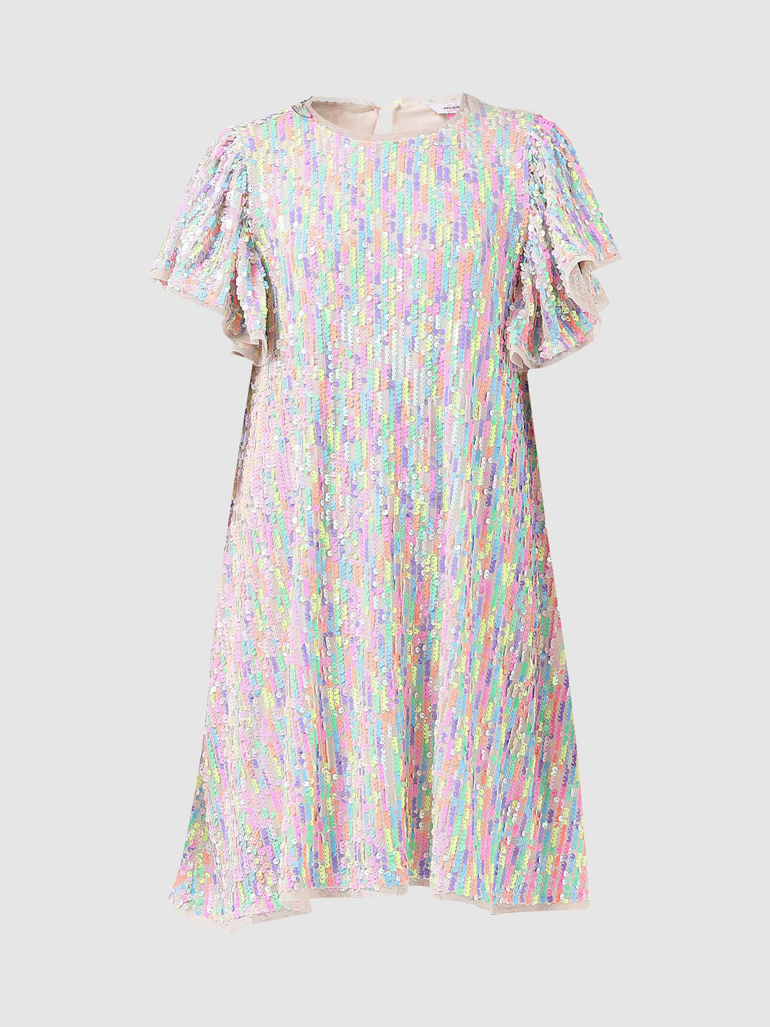 Girl Lilac Sequinned Shift Dress