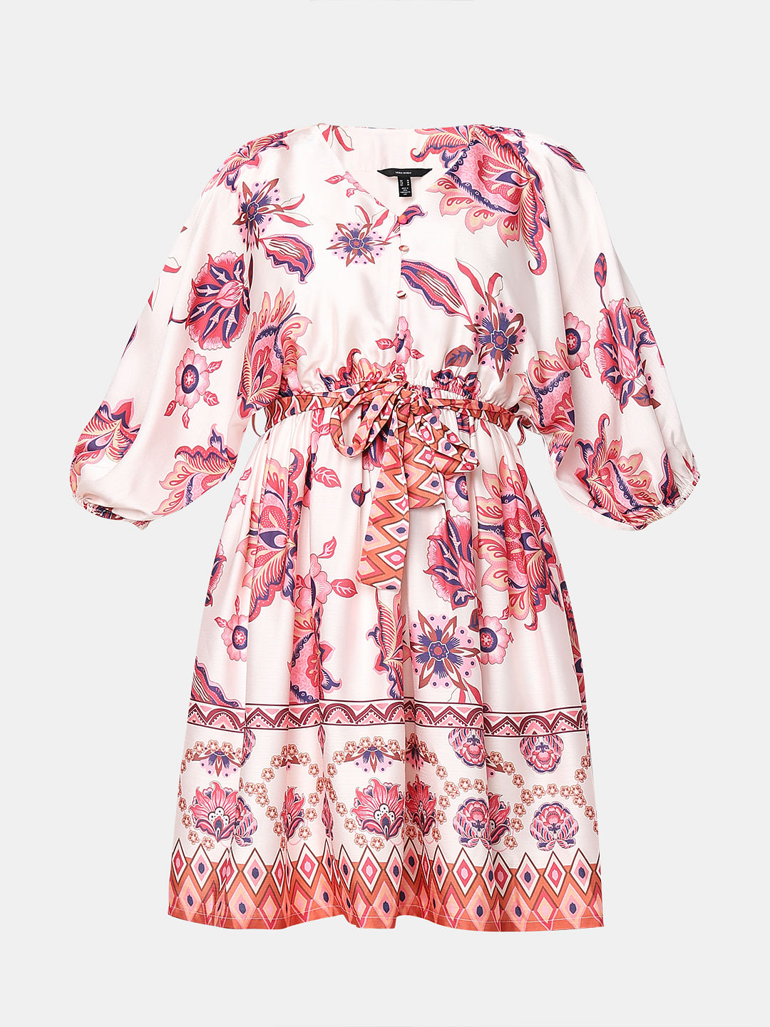 Red Floral Fit & Flare Dress