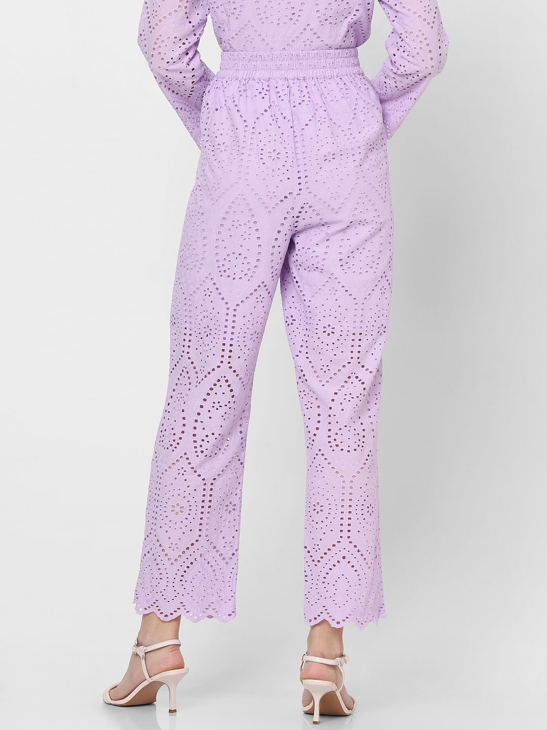Lilac High Rise Co-Ord Set Pants