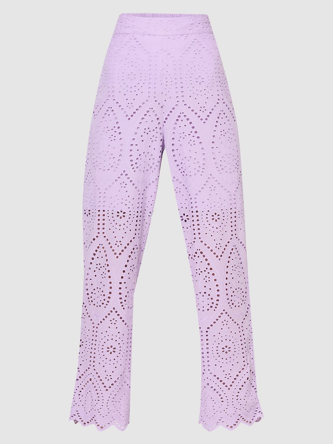 Lilac High Rise Co-Ord Set Pants