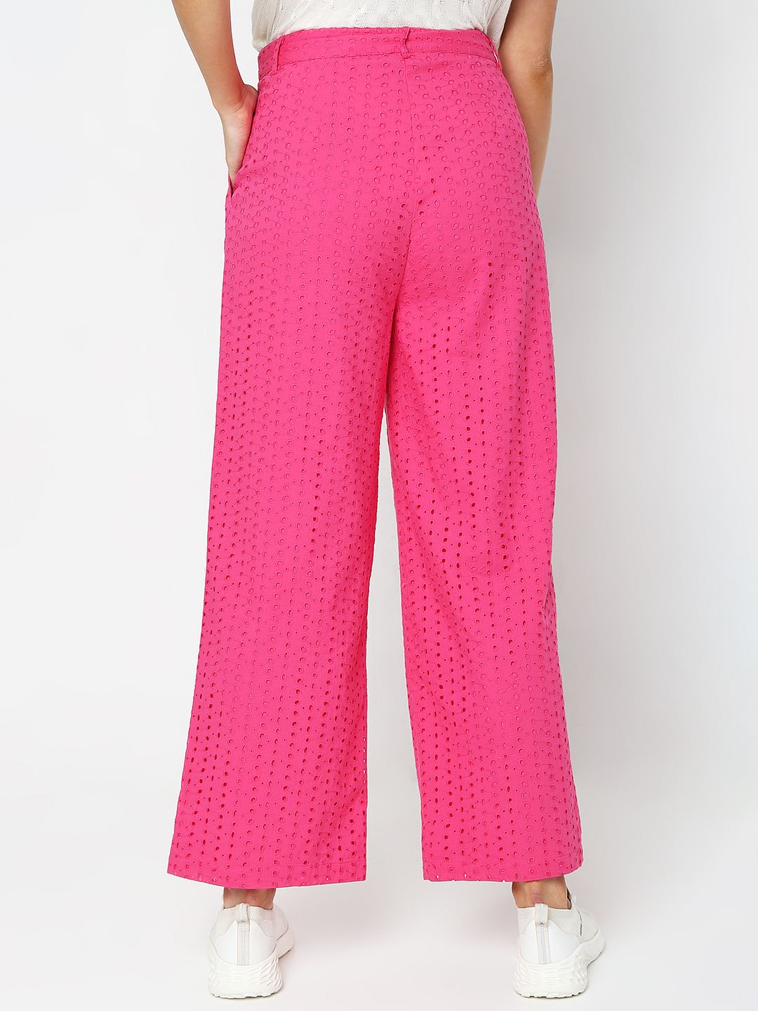 Pink High Rise Co-Ord Set Pants