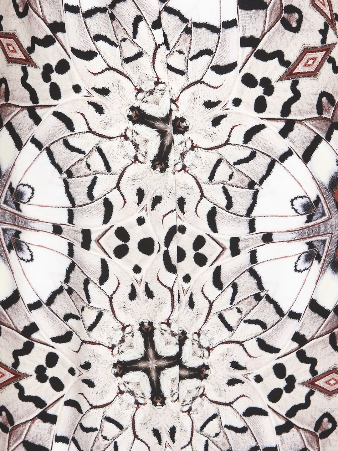 White Abstract Print Asymmetric Maxi Dress