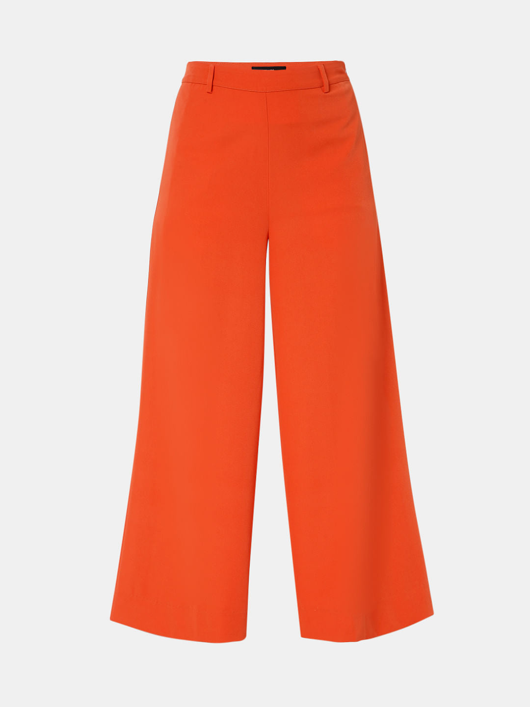 Orange High Waist Flared Pants