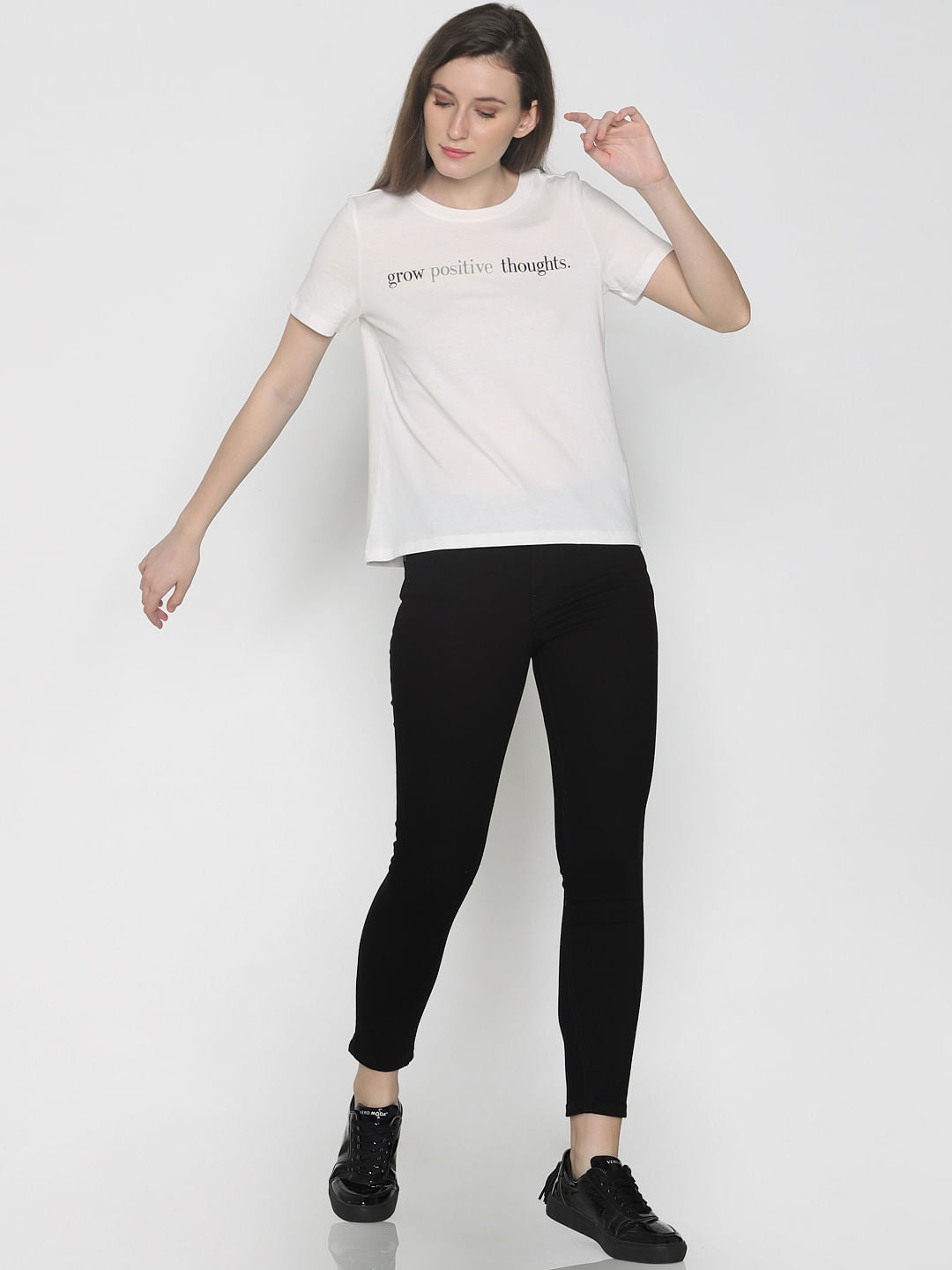 Black Mid Rise Skinny Fit Jeans