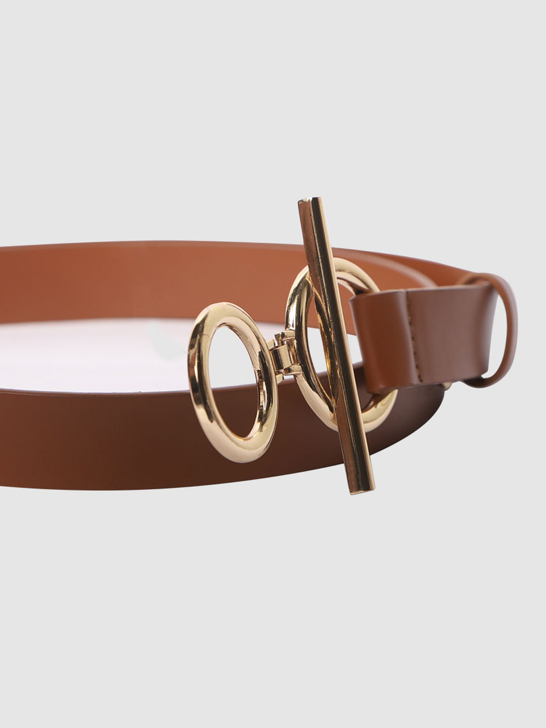 Brown Golden Buckle Belt