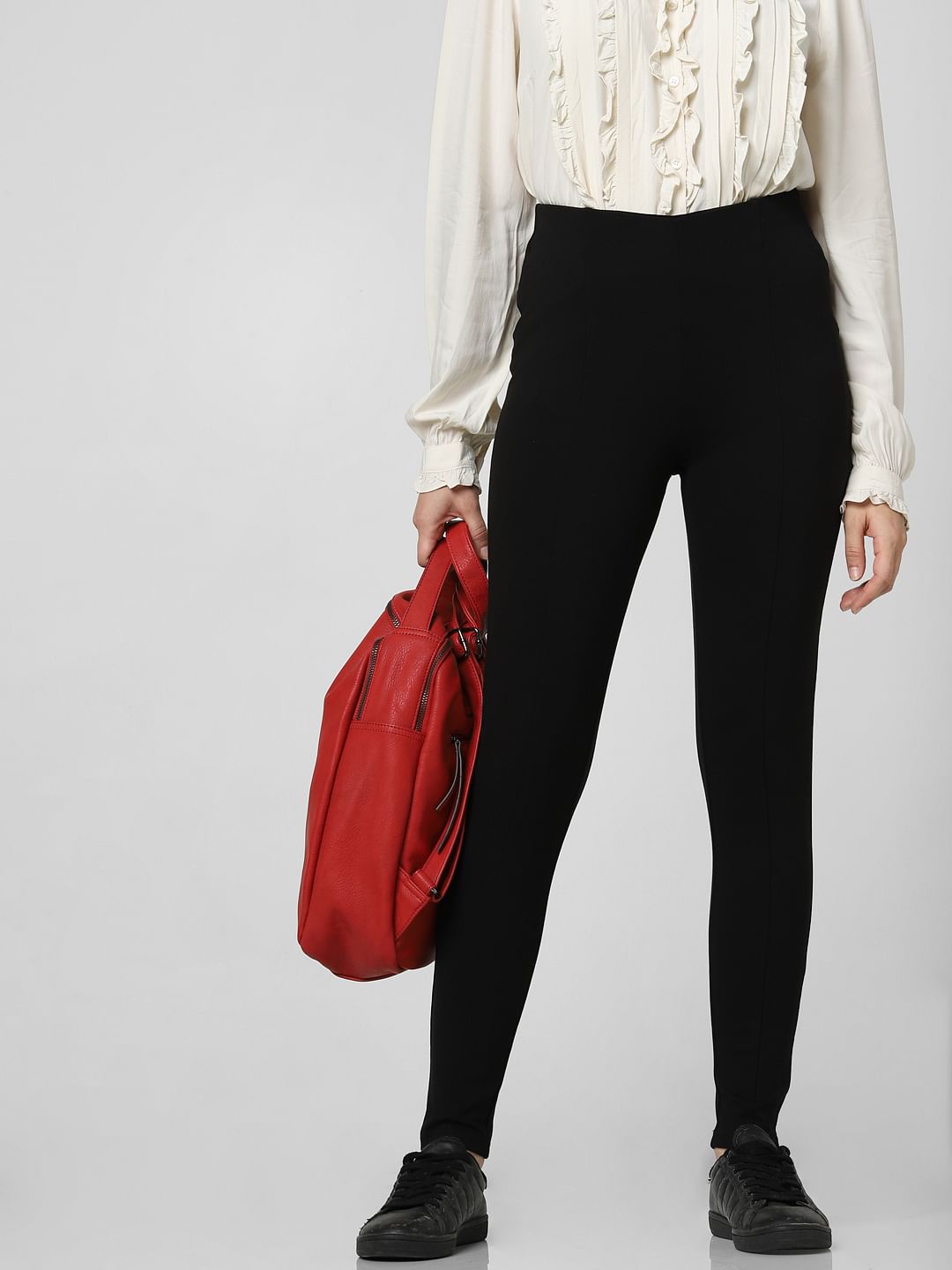 Black High Rise Skinny Fit Leggings