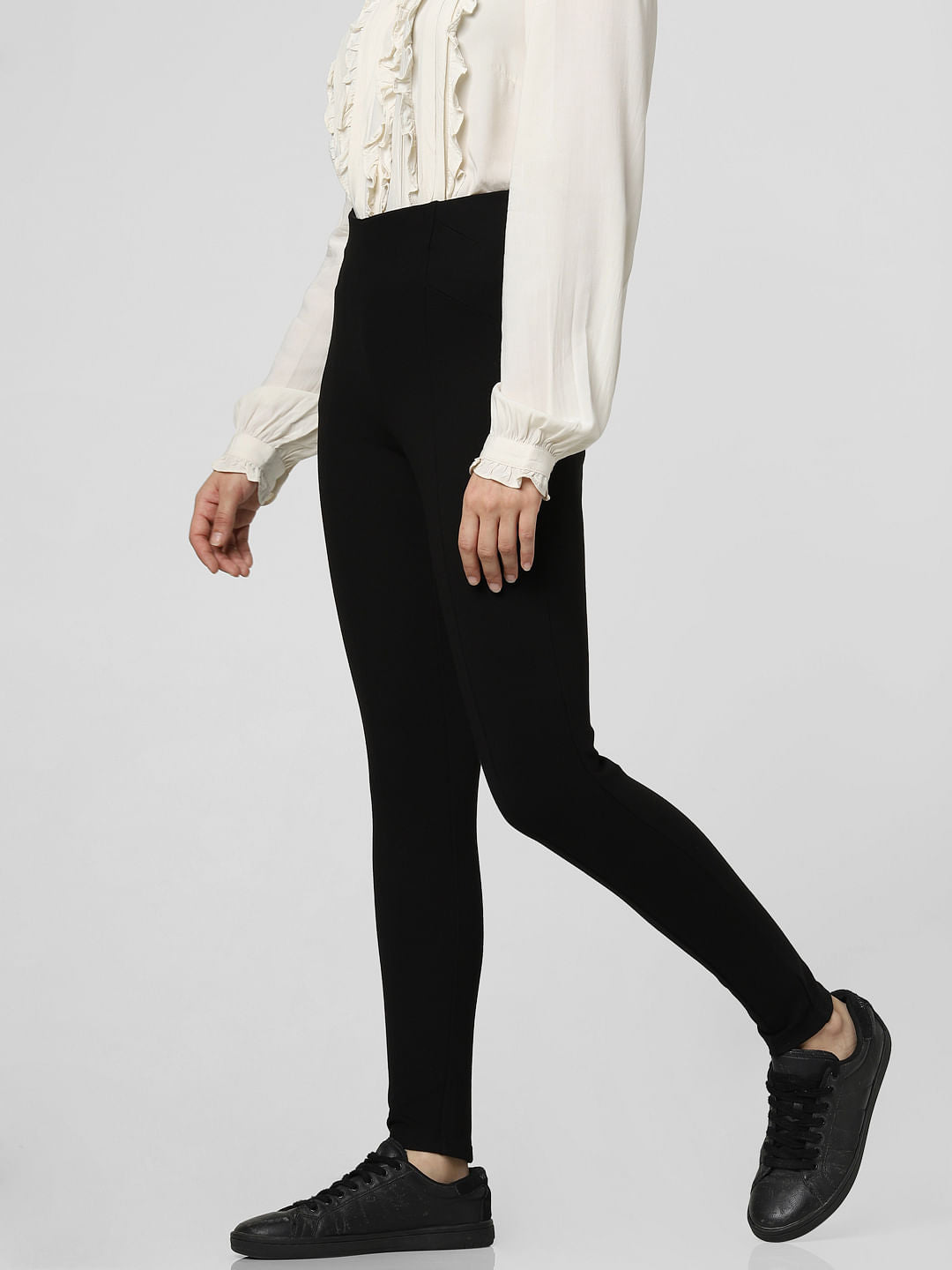 Black High Rise Skinny Fit Leggings