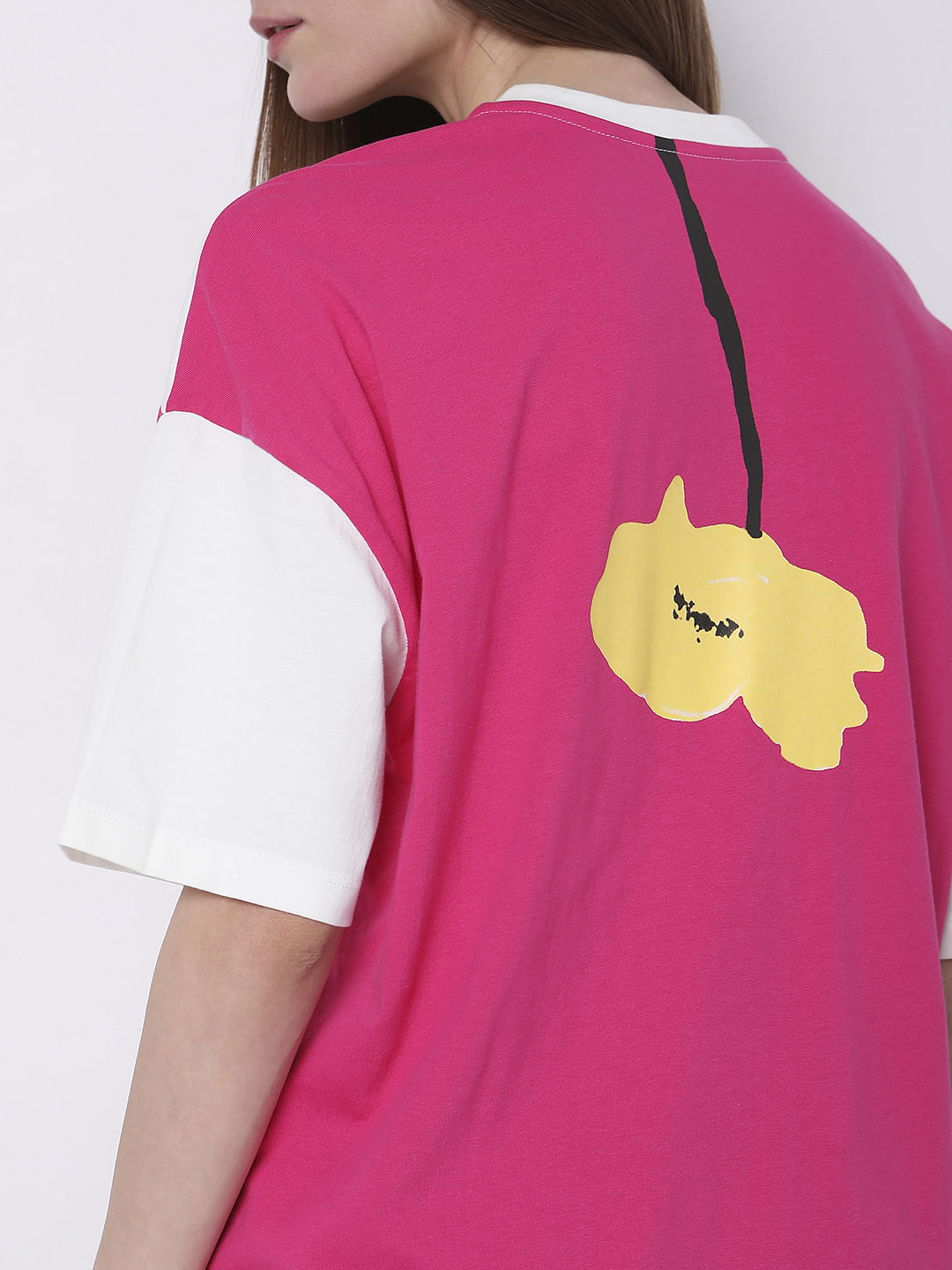 White Typographic Print T-Shirt