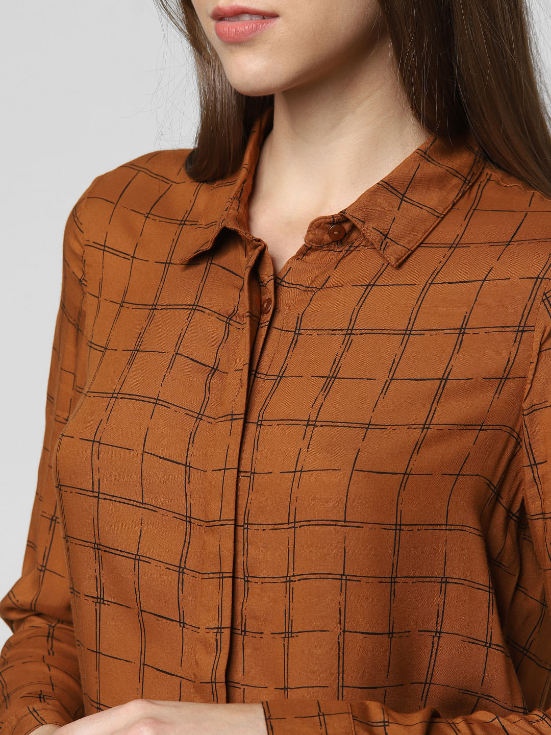 Brown Check Shirt
