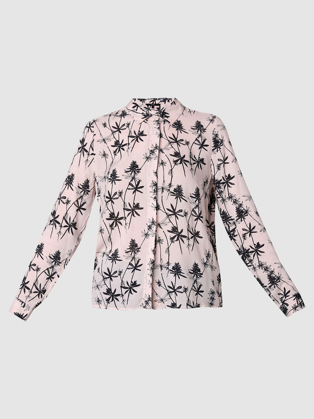 Pink Floral Print Shirt