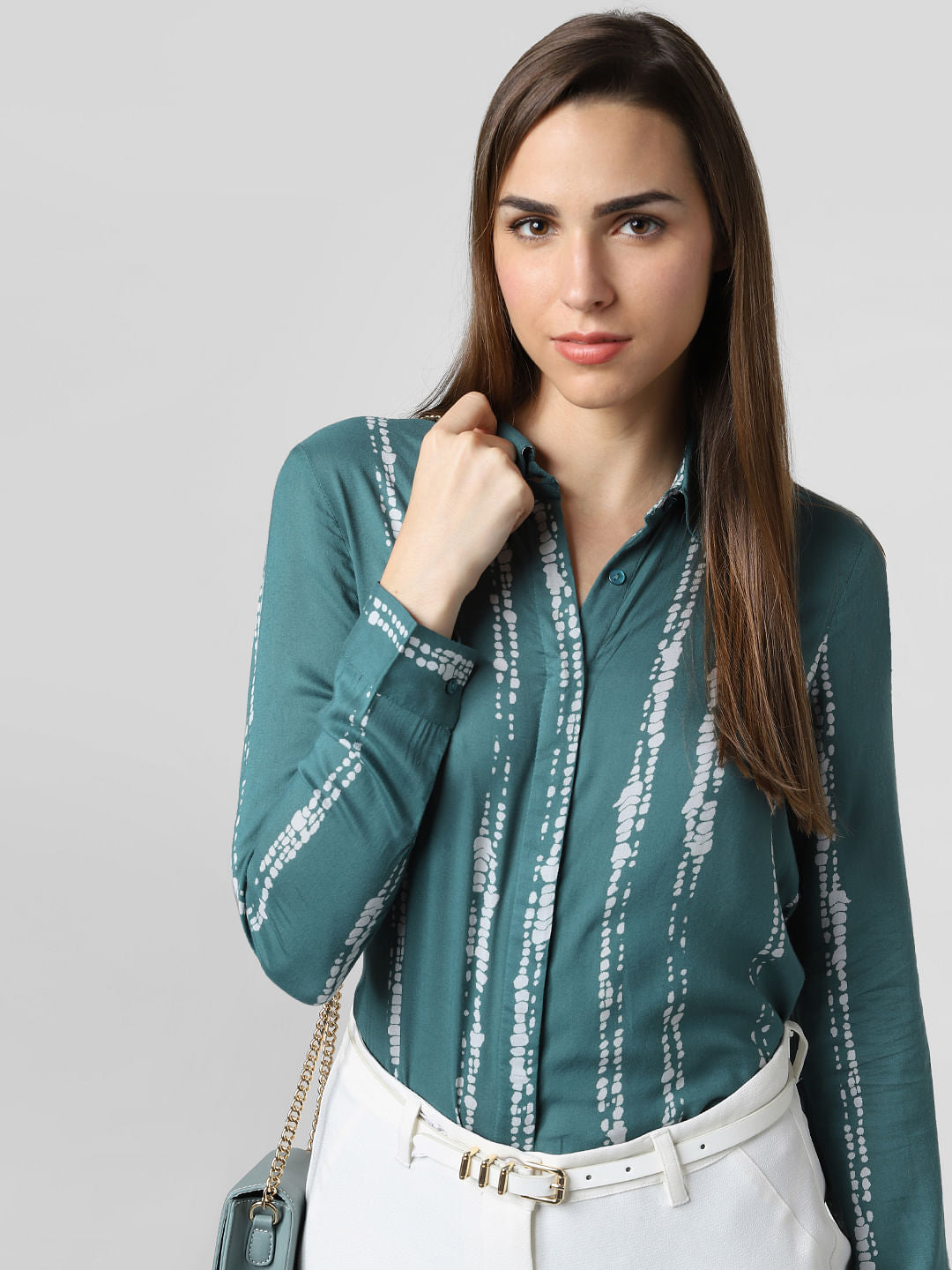 Green Tie & Dye Print Shirt