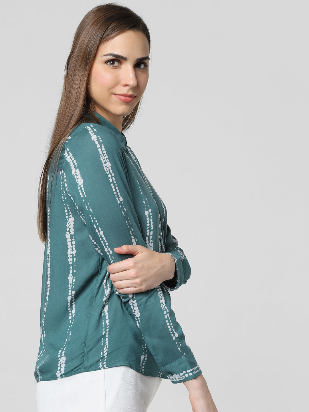 Green Tie & Dye Print Shirt