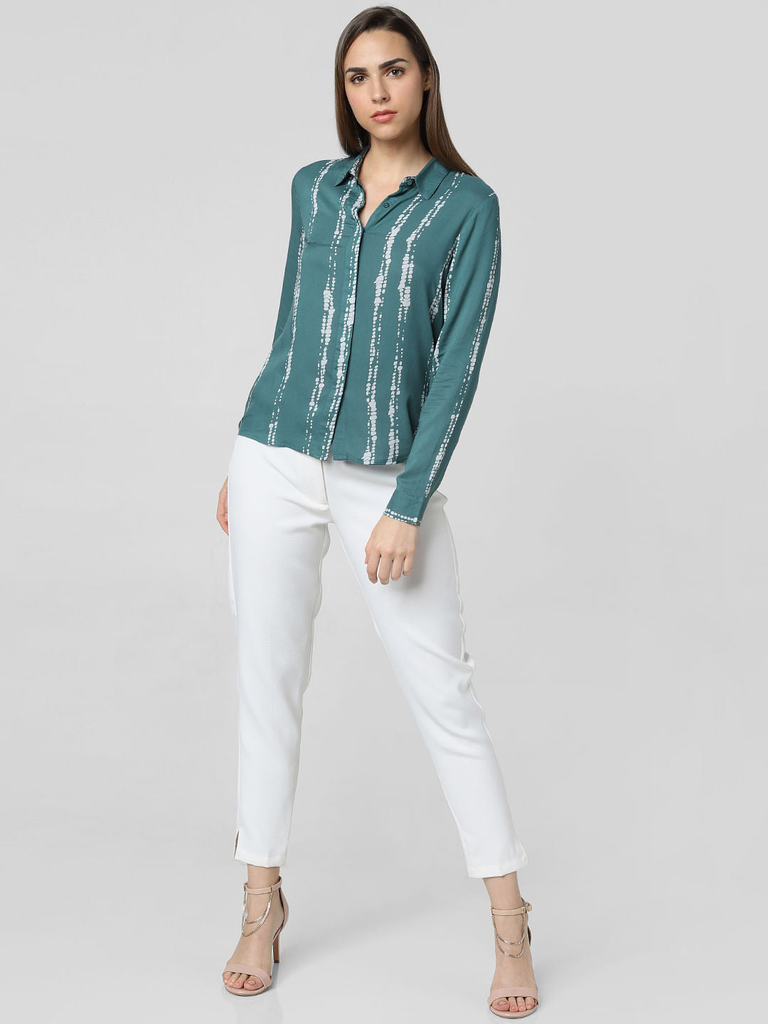 Green Tie & Dye Print Shirt