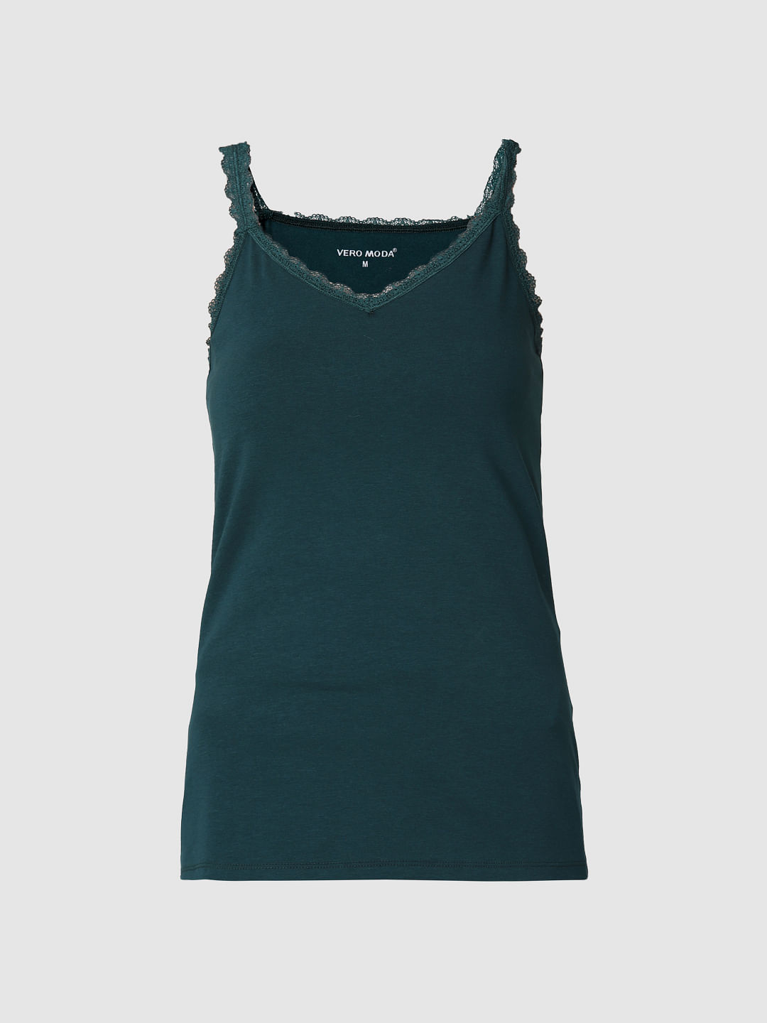 Green Lace Insert Singlet