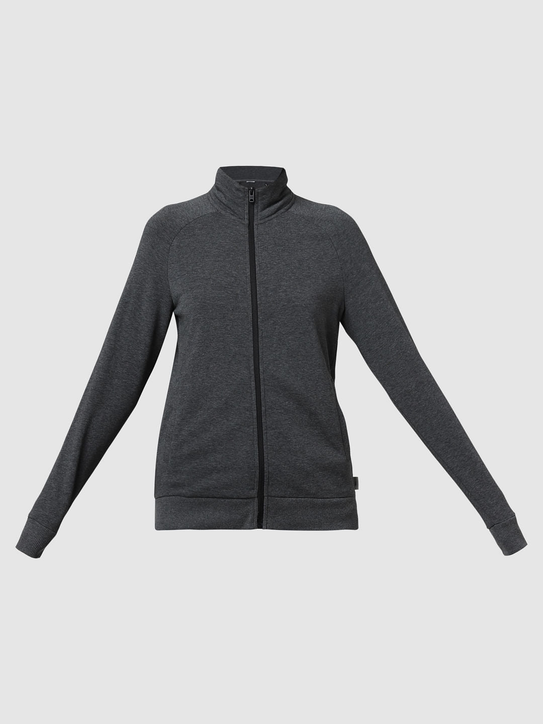 Grey Front Zip Jacket