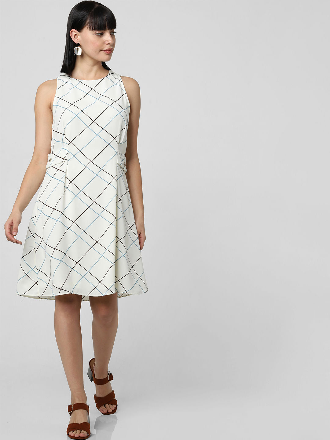 White All Over Print Shift Dress
