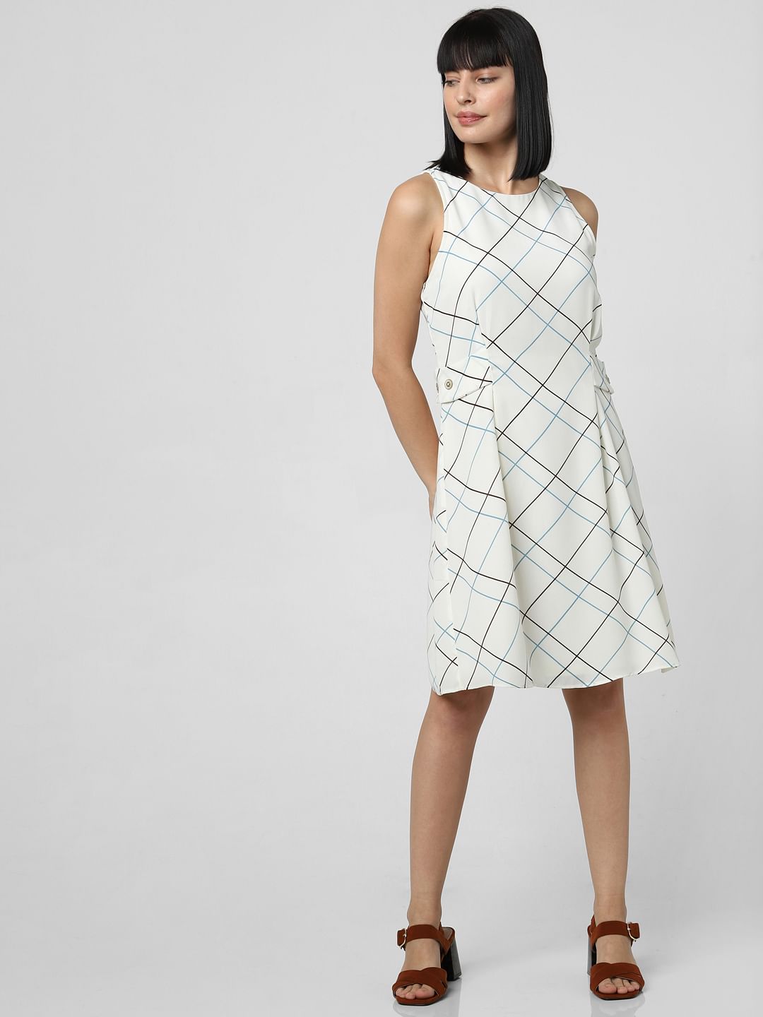 White All Over Print Shift Dress